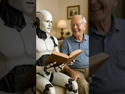 When a Robot Reads and Grandpa Laughs – Heartwarming AI Moment 🤖❤️