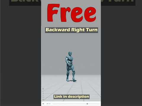 Backward Right Turn. Free Mixamo animation for Daz Studio's Genesis 9