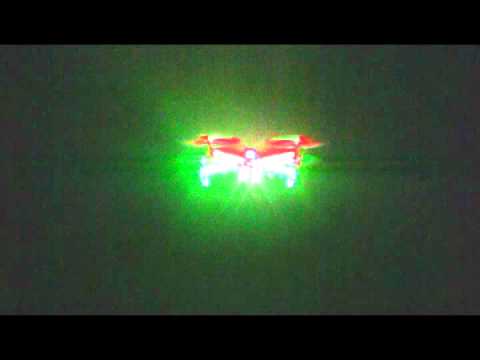 Chris flying his DJI quadcopter at night with remote controlled lights
