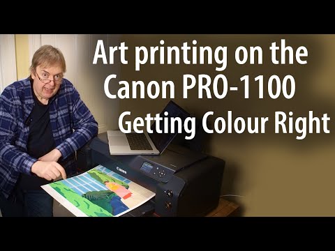 How to print graphical artwork on the Canon PRO-1100. Basic colour management and colour spaces