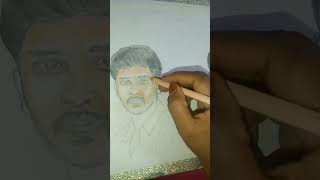 portrait drawing ✏️ #chiyaanvikram ,#dhuruvvikram #vikram#vikramfans #drawi#shortvideo#art#trending