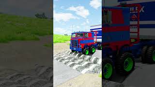 Super Heavy Truck VS Speed Bumps! 💪🔥 #1 #shorts #beamngdrive