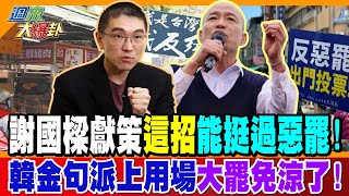 謝國樑獻策"這招"能挺過惡罷! 韓金句派上用場"大罷免涼了!"【#週末大爆卦】精華版1 @大新聞大爆卦HotNewsTalk