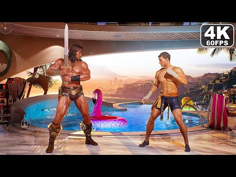 Mortal Kombat 1 Conan Vs Jean Claude Van Damme Gameplay MK1