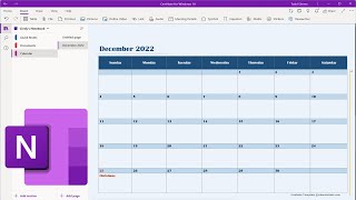 Insert an Editable Calendar into a OneNote Page\Section