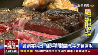 "萊劑零檢出"陳:牛排館關門.牛肉麵店呢