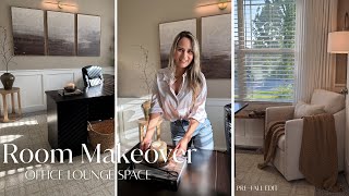Office Lounge Room Makeover || Earthy Light & Airy || Decorate With Me || Pre -Fall Styling ideas