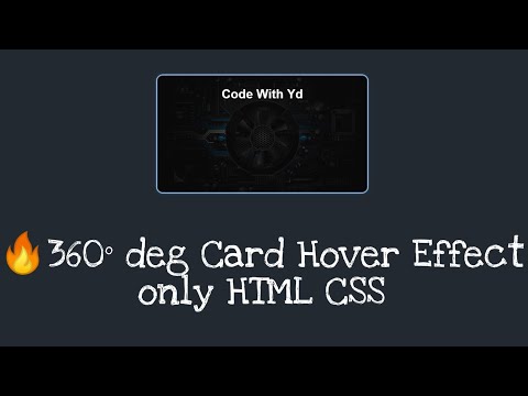 360 deg card Effect | 3D Card Pure html, css