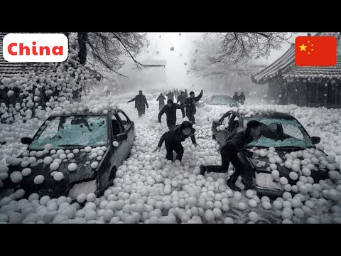 China’s Extreme Weather Chaos: Giant Hail and Winds Devastate Henan & Yueyang!