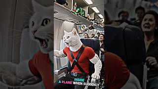 🔥Baby Cat Flies to Save His Dad from a Burning Plane!💔✈️  Heart-Touching Rescue Story  #aishorts