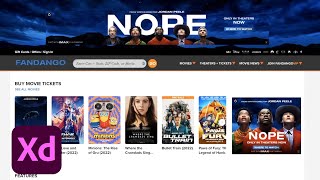 Movie Ticket Homepage Makeover | Xd Web Challenge | Adobe Creative Cloud
