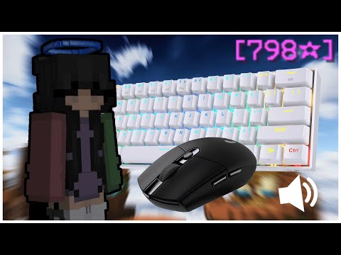 🔊 Keyboard + Mouse Sounds 🔊 │ASMR Hypixel Solo Bedwars