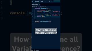 VS Code Trick: Rename All Variables Instantly! 🔥 #javascript #coding #code #vscode #programming