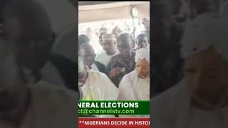 PDP's Presidential candidate, Atiku and his wife arrive at the polling unit #pdp