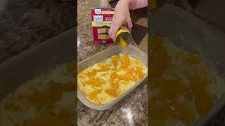 3-Ingredient Peach Cobbler RECIPE on dinnerin321.com #delicious #dessert #easyrecipe #recipe #yummy