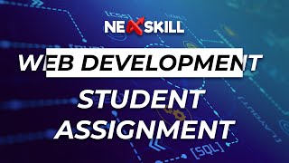 Web Development | Student Assignment| Join NeXskill