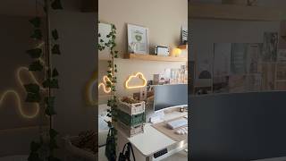 cozy desk makeover 🧺🎧✨ #aesthetic #desksetup #cozy #organization