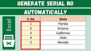 Automatic Serial Number in Excel