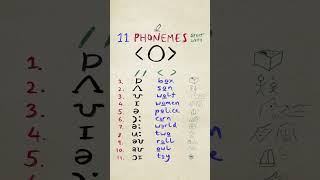 11 phonemes made with the letter "o"