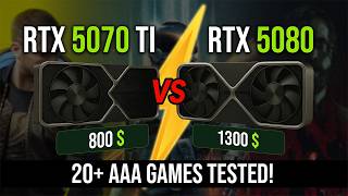 RTX 5070 Ti vs RTX 5080 - 20+ AAA Games Tested at 4K & 1440p!