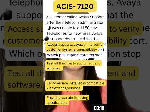 🚀 Join me in this quick dive into the world of Avaya Certification 7120! 💼💡 #techskills