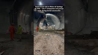 Geotechnical visit Metro Santiago. Compaction works in tunnel #engineering #science #fun #geotech