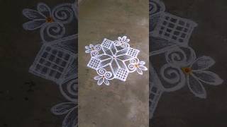 Simple rangoli kolam/easy and small rangoli kolam/new rangoli kolam #shorts #kolam #muggulu