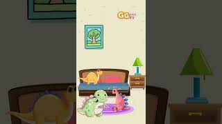 Five Little Dinosaurs Jumping On The Bed #shorts #nurseryrhymes #fivelittlemonkeys