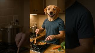 Dog Head Chef #ai #aivideo #shorts #dogchef #dogcocking