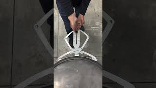 Measuring outside radius of a bent piece of tubing with the ArcMaster Radius Gauge at Trick-Tools!