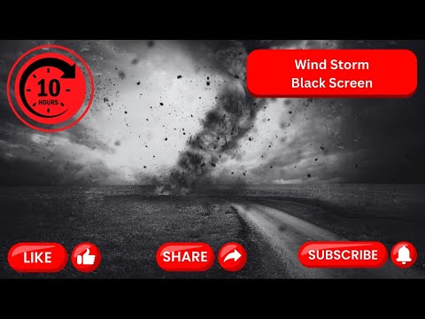 10 Hours of Wind Storm ASMR #blackscreen #10hours #windstorm