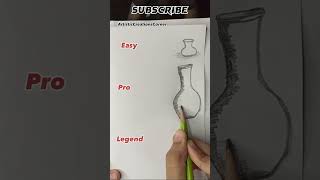 Vase drawing - easy vs pro vs Legend #art #drawingskill #artdaily#fyp #trending #youtubeshorts