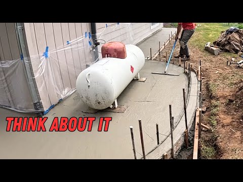Think about it Chet! we pour sidewalks all the way around this house