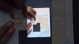 Vintage journal ||aesthetic journal ideas|| black + cream #diy #crafttime #journalidea#timefordiy