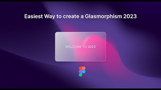 Easiest way to create Glassmorphism in Figma 2023 #ui #uxdesign #figma #glassmorphism #2023