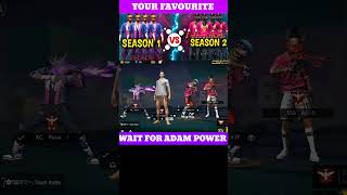 Noob prank ||FF OMG 😱 2 Season 1 and Season 2 Vs Adam power 😈#noobprank #youtube #shorts