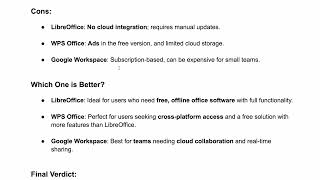 LibreOffice vs WPS Office vs Google Workspace (2025) | Which Is HONESTLY Better?