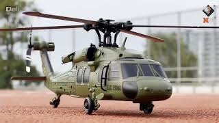 New Wltoys K170 UH-60L 2.4G 4CH 6-Axis Gyro Brushless Motor Military Green RC Helicopter RTF an