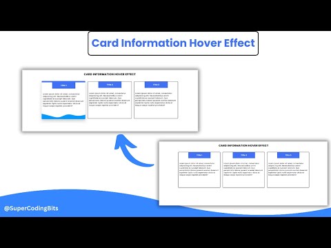 Card Information Hover Effect Using HTML and CSS | SuperCodingBits