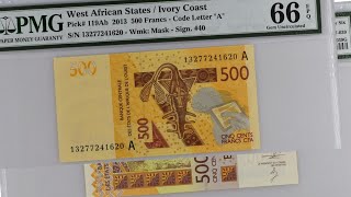 Western African States 500 Francs Banknote 2012 | PMG Banknote