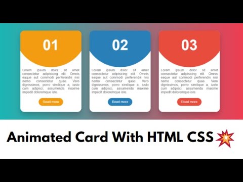 Animated Card With HTML & CSS.