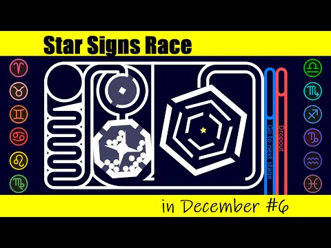 Star Signs Race - in December #6 - Marble Race in Algodoo