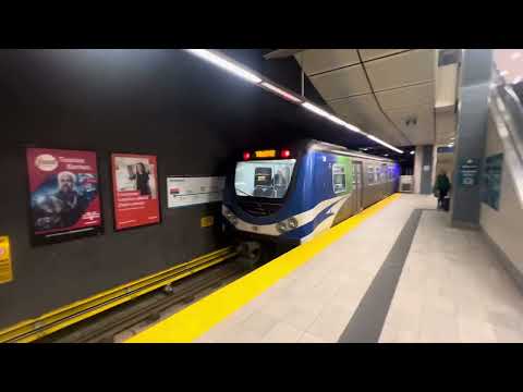 Canada Line train departing from Waterfront