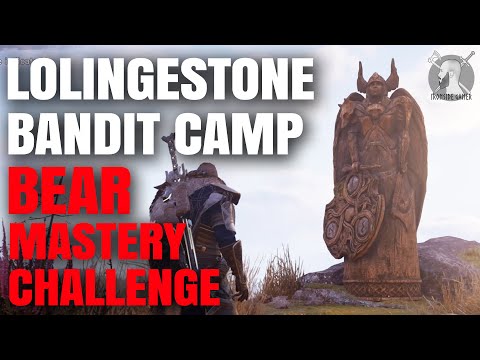 Lolingestone Bandit Camp Bear Mastery Challenge - How to get Gold Medal (Assassin's Creed Valhalla)