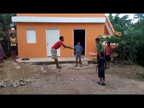 The kids learn a new game