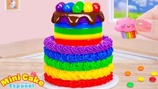 🌈 Best Rainbow Cake💞 Amazing Miniature Rainbow Jelly Chocolate Cake Decorating 💕Mini Cake Español