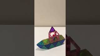 Magnetic Boat  🚢🌊  #MagneticTiles #KidsCreativity #STEMFun #boatbuilding