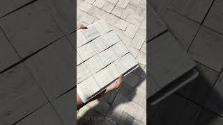 Wooden grain 3D seamless marble mosaic tile.