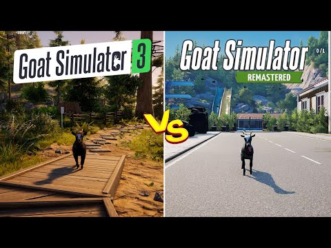 Goat Simulator: Remastered vs Goat Simulator 3 | Graphics & Details Comparison