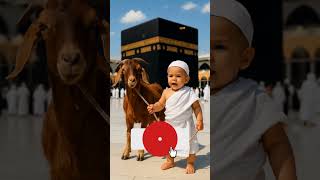 2-Year-Old Baby boy with bakra Recites ‘Labbaik’ at the Kaaba – Cutest Hajj Moment Ever! #hajj